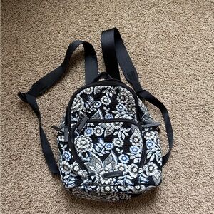 Vera Bradley Black and White Floral Backpack
